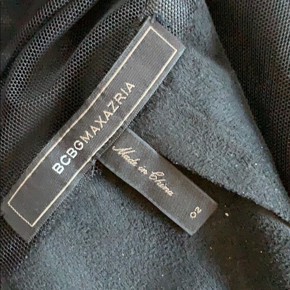 BCBG MaxAzria Jillea faux leather dress with mesh - Picture 7 of 8